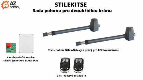 StileKitSE - sada pohonu pro dvoukřídlou bránu